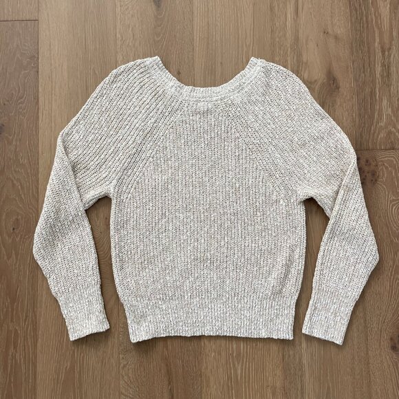 Free People Sweater Women Large Electric City Pullover Knit White Beige OB560520 - Picture 5 of 13